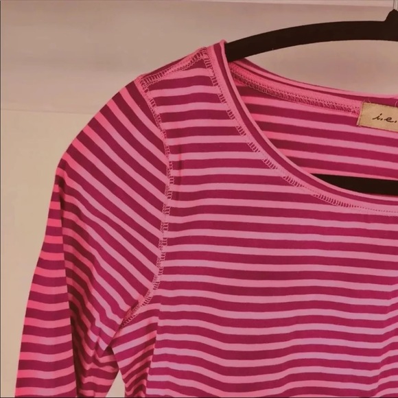 NWOT Pink/Raspberry Striped Shirt Top S - Picture 3 of 7